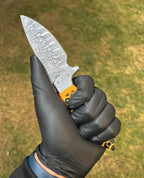 Bumpy Johnson - Mahogany - Damascus knife- 10 inches