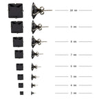 Cubic Zirconia Square Black Stud Earrings Set Of 4 Stainless Steel Jewelry Men Women