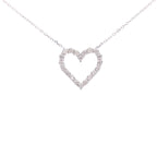 .25ct Diamond Heart Love Pendant Sterling Silver