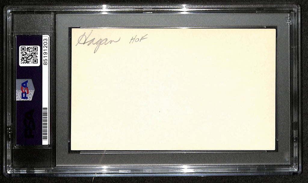 Cliff Hagan HOF Signed/Auto 3x5 Index Card St. Louis Hawks PSA/DNA 188556