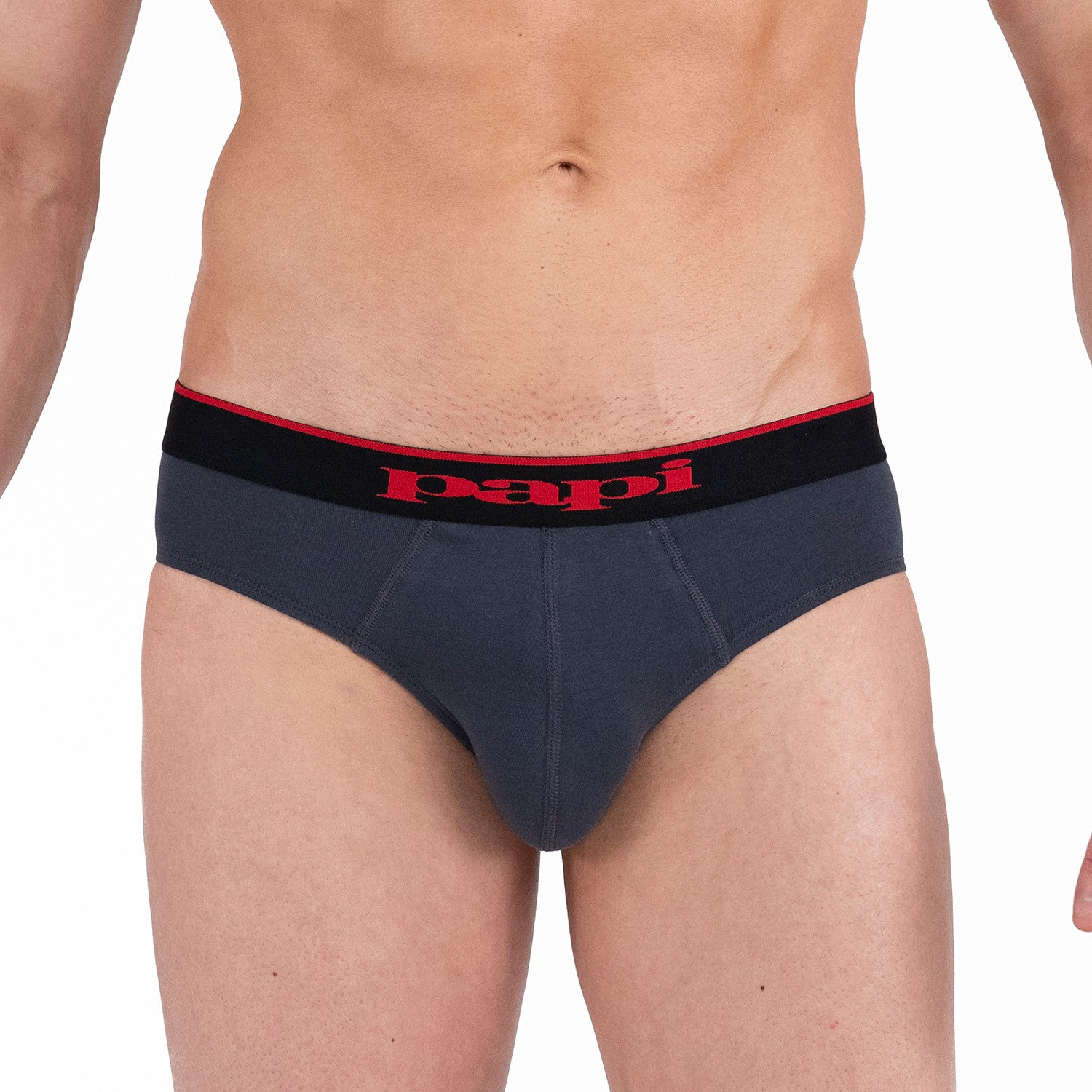 3 Pack Stretch Brief // Red + Gray + Black