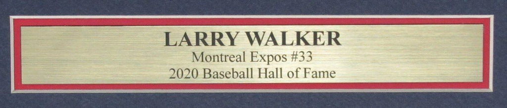 Larry Walker HOF Autographed 11x14 Photo Montreal Expos Framed Beckett