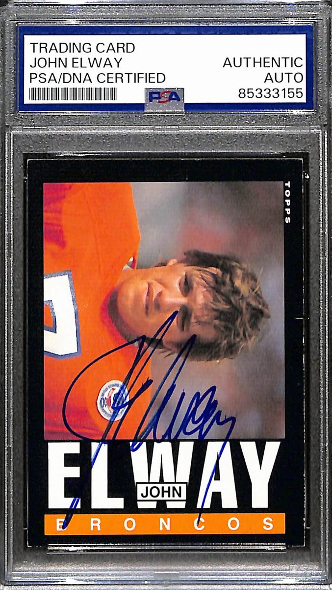 John Elway HOF Signed/Autographed 1985 Topps #238 Denver Broncos PSA/DNA 190923