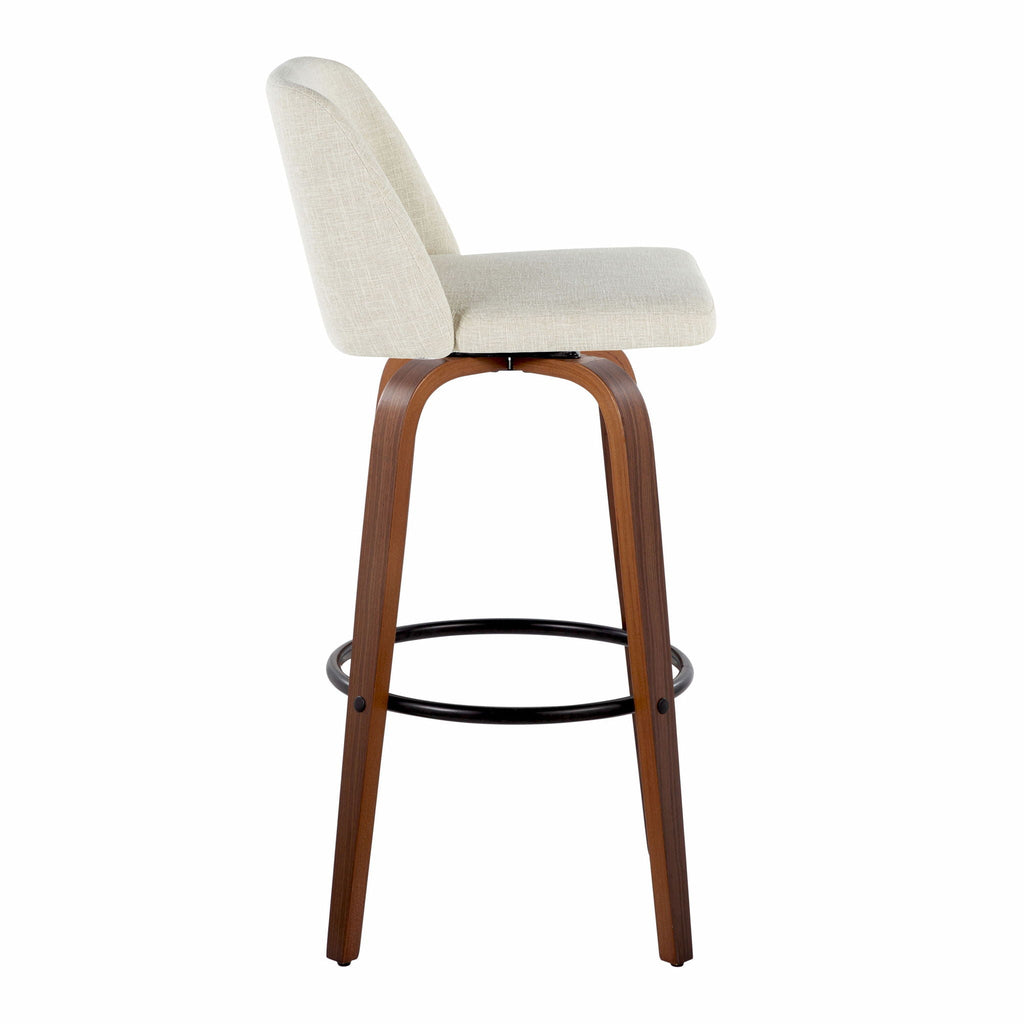 Toriano - Contemporary Fixed Height Barstool Swivel And Round