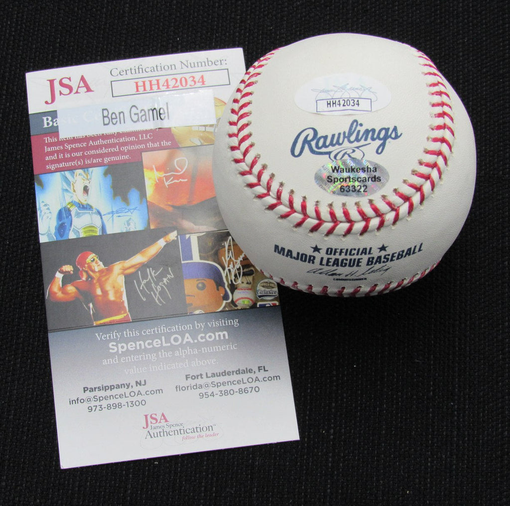 Ben Gamel Signed/Auto Yankees 100th OML Baseball JSA 186637