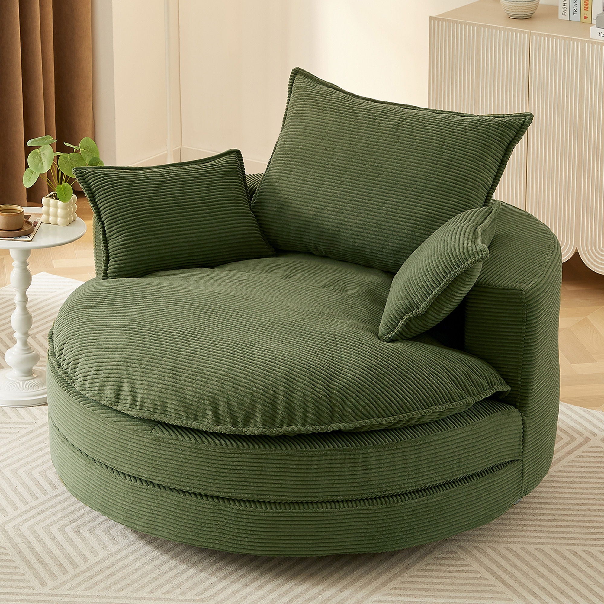360° Swivel Accent Barrel Chair