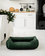 Chester & Lee | Classic Velvet Sleeper Dog Bed Green