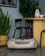 Chester & Lee | Classic Velvet Sleeper Dog Bed Beige