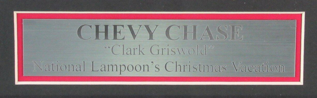 Chevy Chase Autographed Hockey Jersey Christmas Vacation" Framed JSA