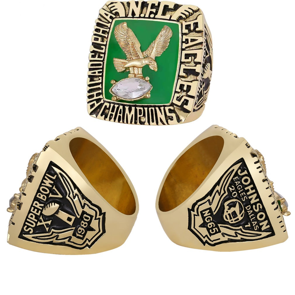 Philadelphia Eagles Championship Ring Set – 5pcs Super Bowl Replica Collectible Set