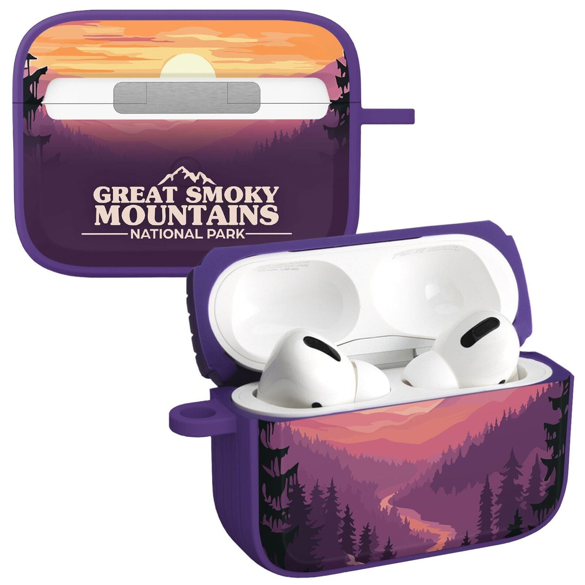 National Parks Great Smoky Mountains HDX Apple Airpods Pro 1 & 2 Case Cover
