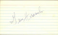 Gene Hermanski Brooklyn Dodgers d.2010 Signed/Autographed 3x5 Index Card 162528