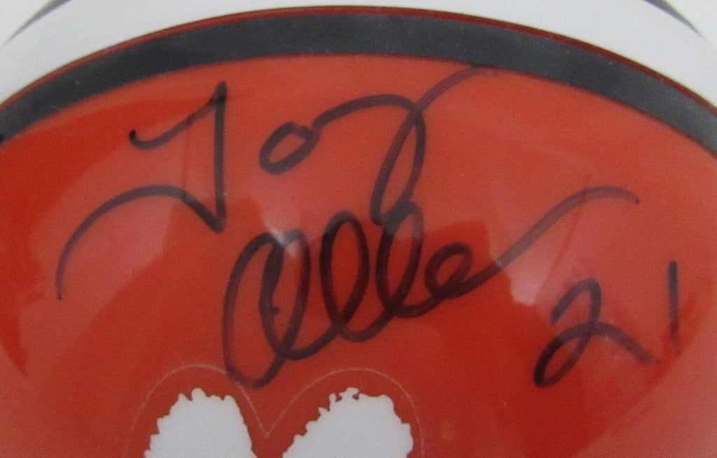 Terry Allen Clemson Tigers  Signed Riddell Mini Helmet JSA 136435