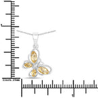 0.62 Carat Genuine Citrine .925 Sterling Silver Pendant