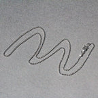 14k White Gold Diamond-Cut Bead Chain 1.2mm