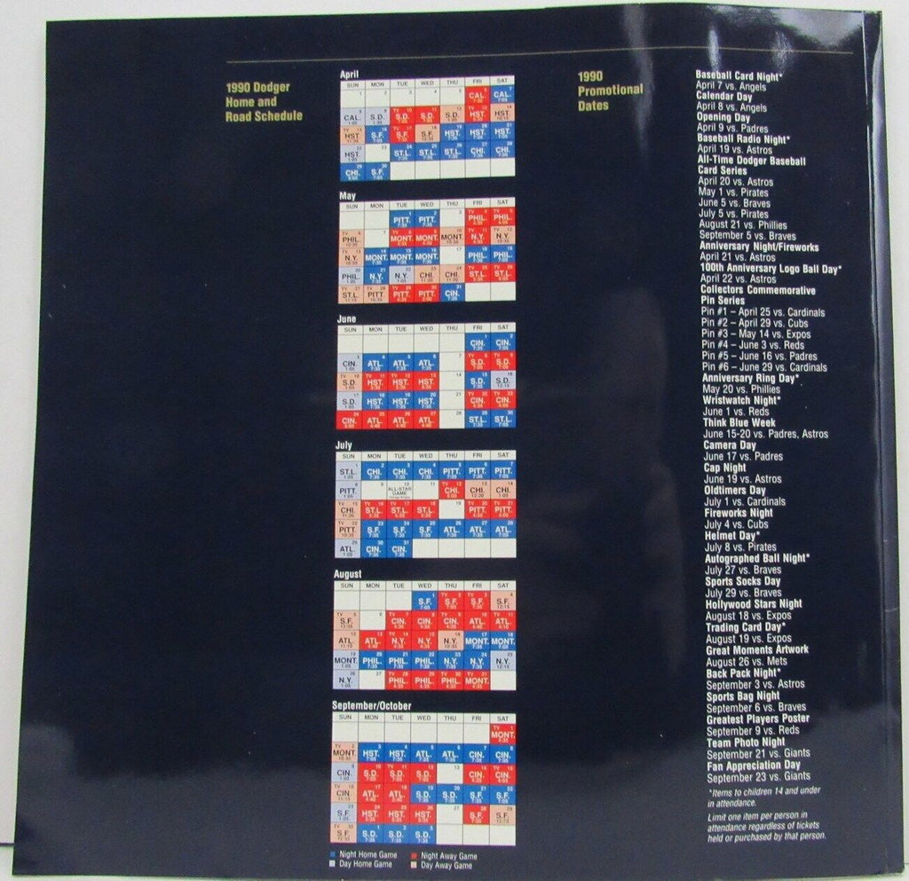 1990 Los Angeles Dodgers Centennial Yearbook 178085