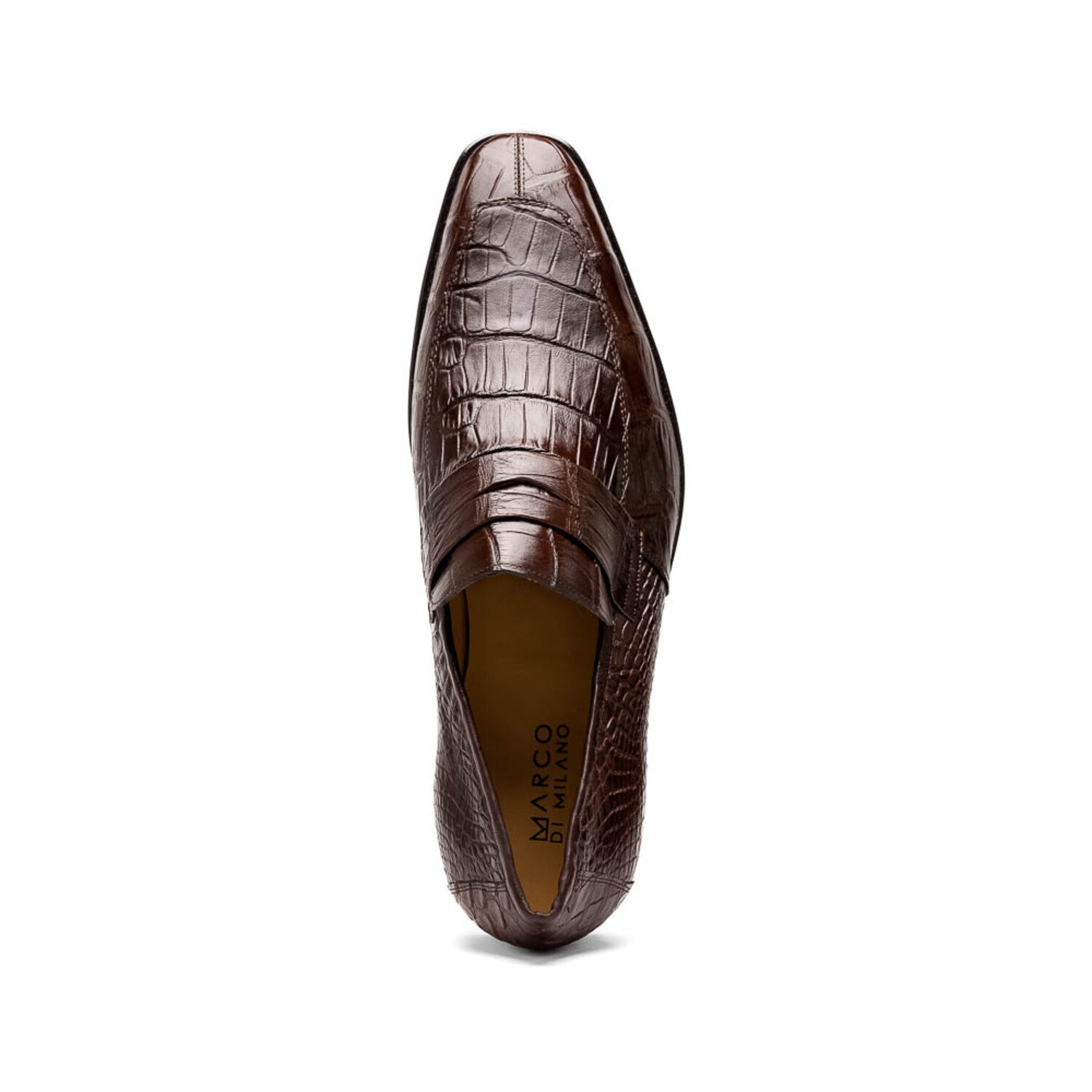 Matteo // Alligator Skin Leather Loafer // Brown