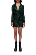 maje Riletie Sequin Long Sleeve Dress in Green, Size 6 Us