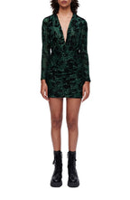 maje Riletie Sequin Long Sleeve Dress in Green, Size 6 Us