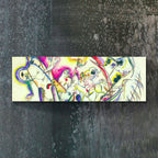 Kandinsky Series Glass Print // Horseriding Abstract