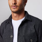 Slim Fit Narrow Cut Flap Pocket Shirt // Gray