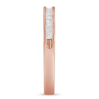 10K Rose Gold over .925 Sterling Silver 1/5 Cttw Diamond Channel-Set Stackable Band Ring (H-I Color, I1-I2 Clarity) - Size 6 3/4