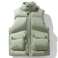 High Neck Puffer Jacket // Light Green