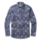 Men's Hawaiian Shirt Budapest Cotton Button-down Long Sleeve Aloha Shirt By Sherry