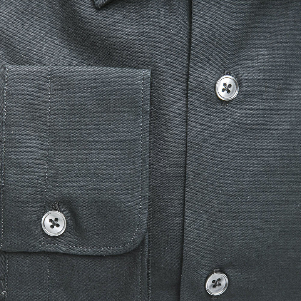 Kenny Slim Medium Collar Shirt // Light Black