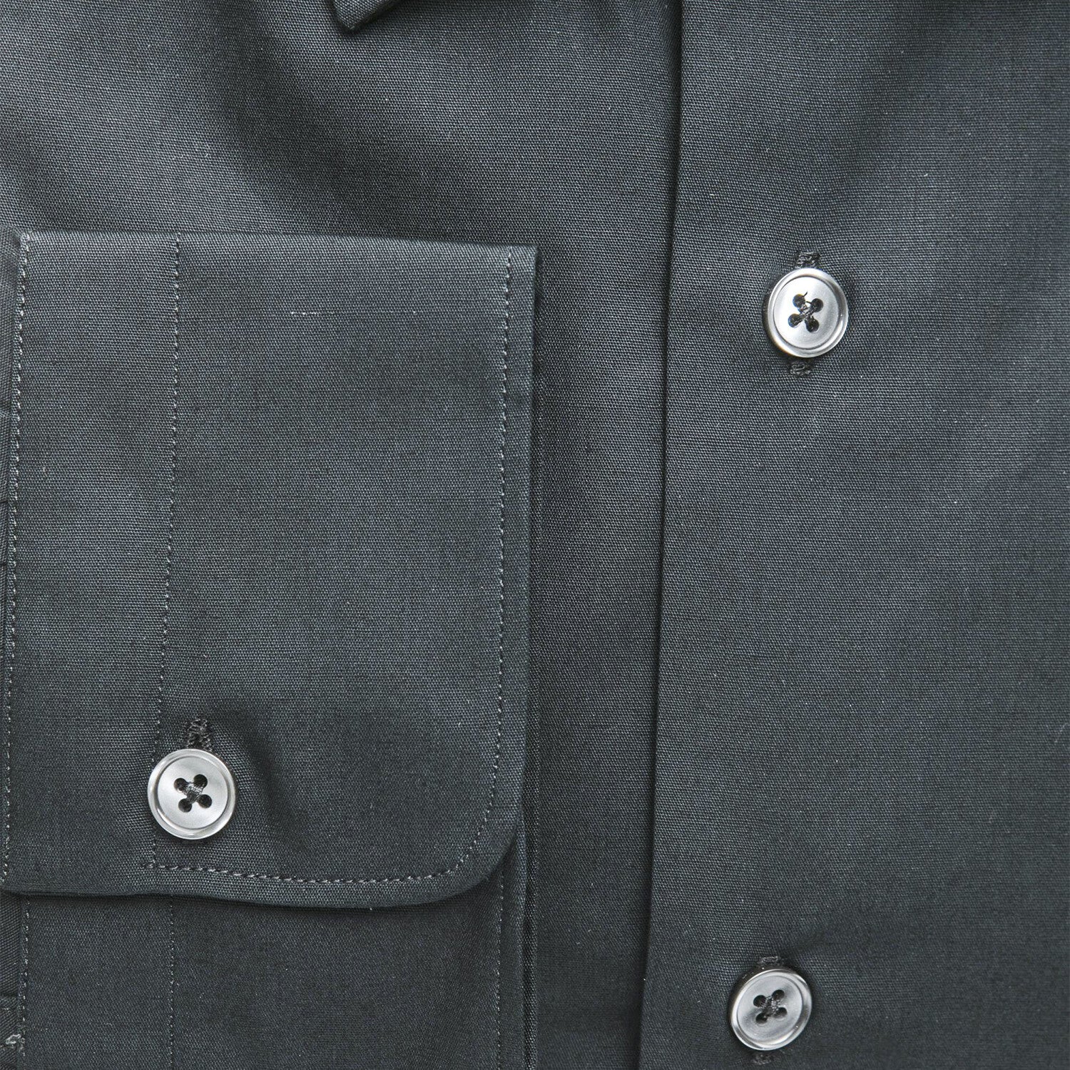 Kenny Slim Medium Collar Shirt // Light Black