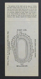 1940 East vs. West All Star College Football Game Full Ticket