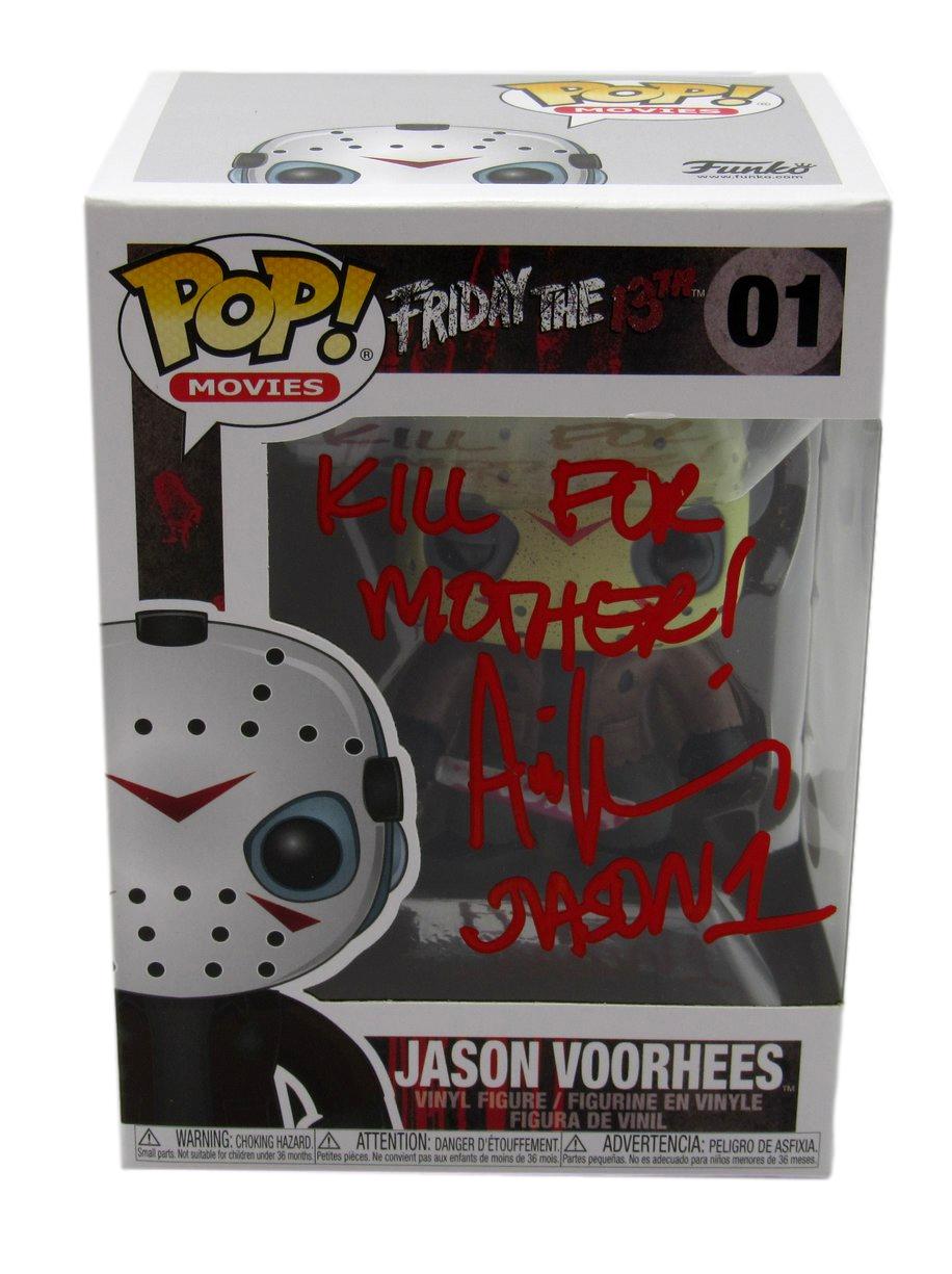 Ari Lehman Signed/Insc Funko Pop! #01 "Friday the 13th" Signed in Red JSA 190712