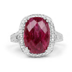7.60 Carat Dyed Ruby .925 Sterling Silver Ring