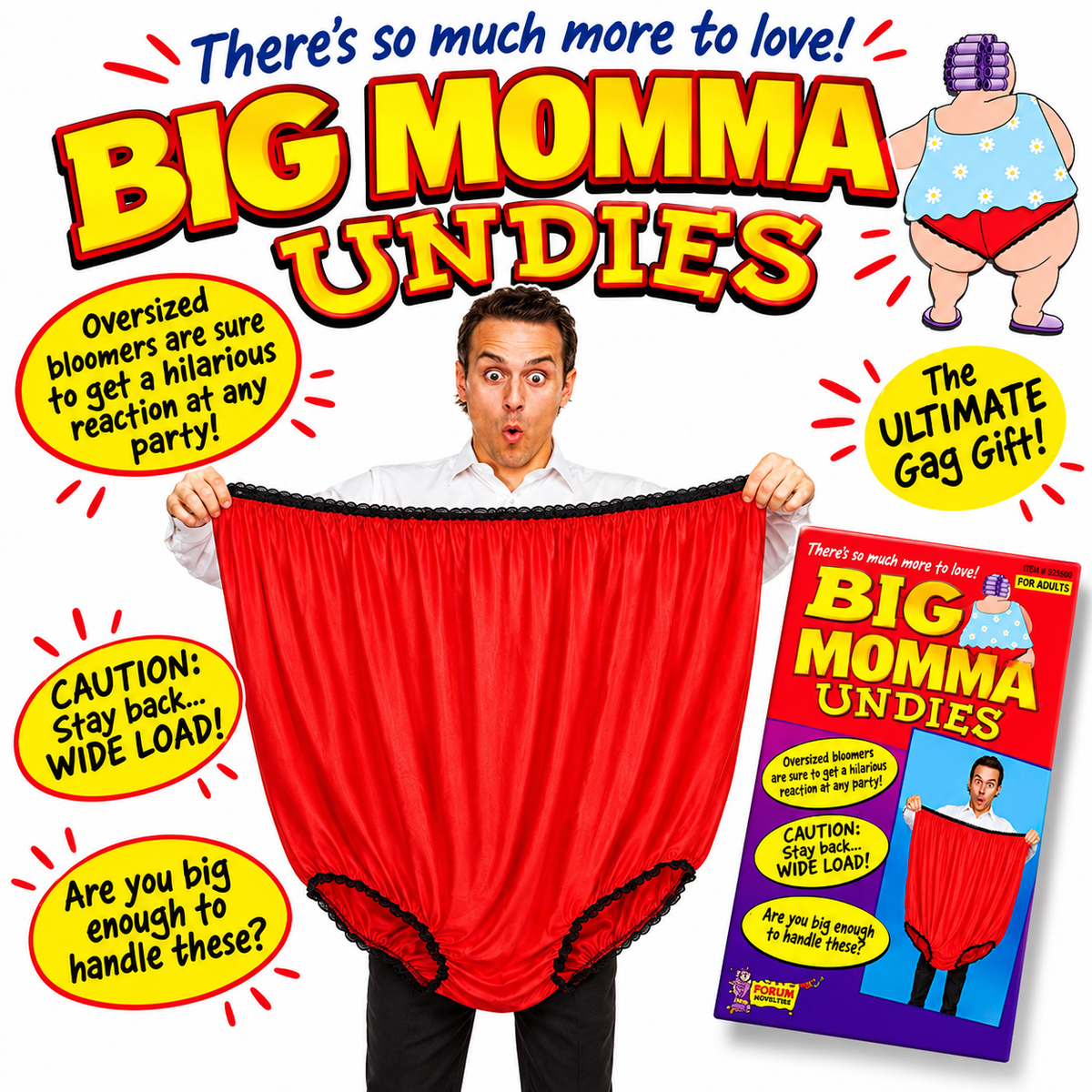 Big Momma Undies – Hilariously Oversized Red Bloomers! Granny Underwear 🩲 😂