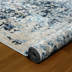 Sevita Distressed Abstract // Blue + Beige