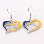 Football Team Logo Heart Earrings –  Game Day Accessories & Gift for Sports Fan