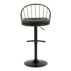 Riley - Farmhouse Adjustable Height Barstool With Swivel (Set of 2)