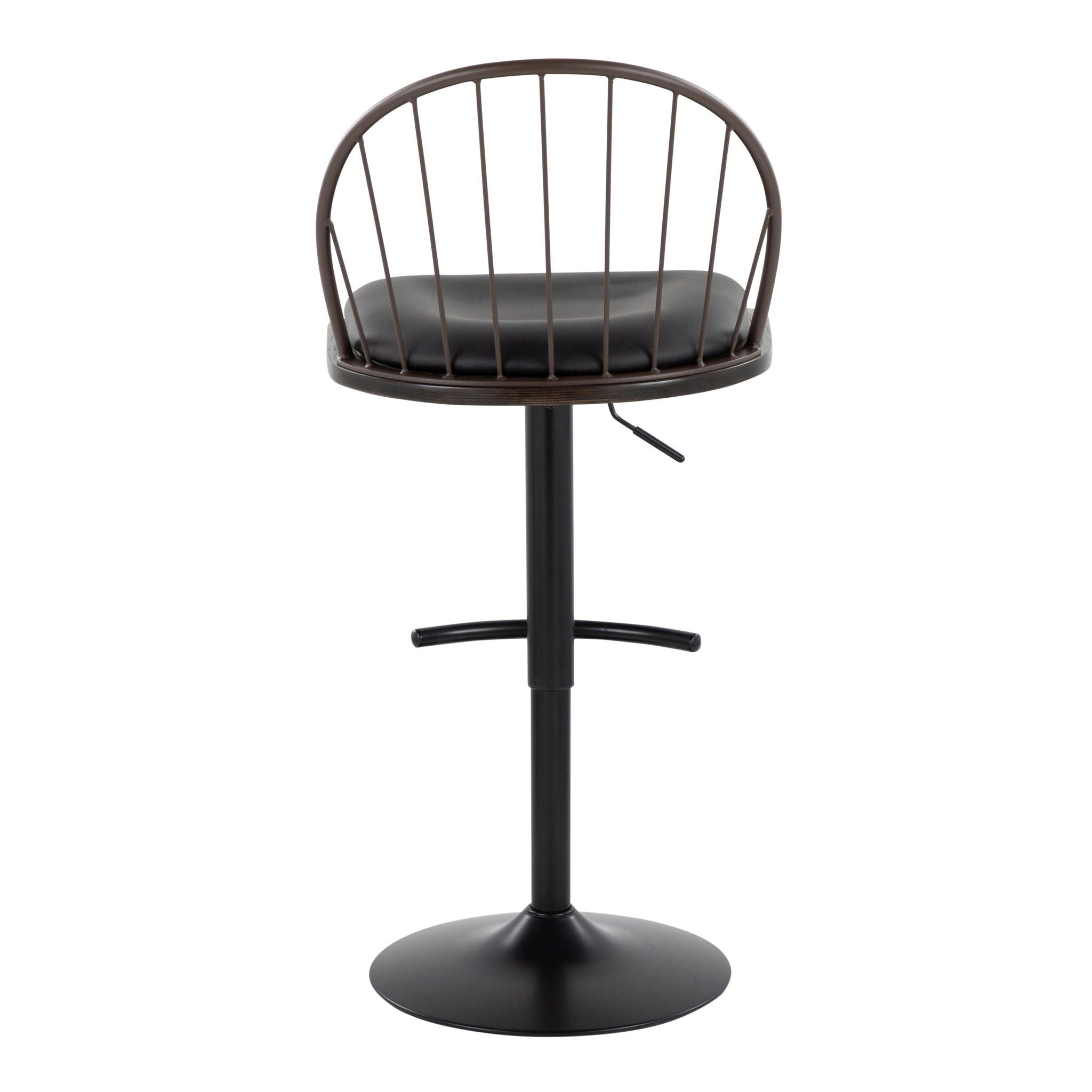 Riley - Farmhouse Adjustable Height Barstool With Swivel (Set of 2)