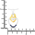0.14 Carat Genuine Blue Sapphire .925 Sterling Silver Pendant