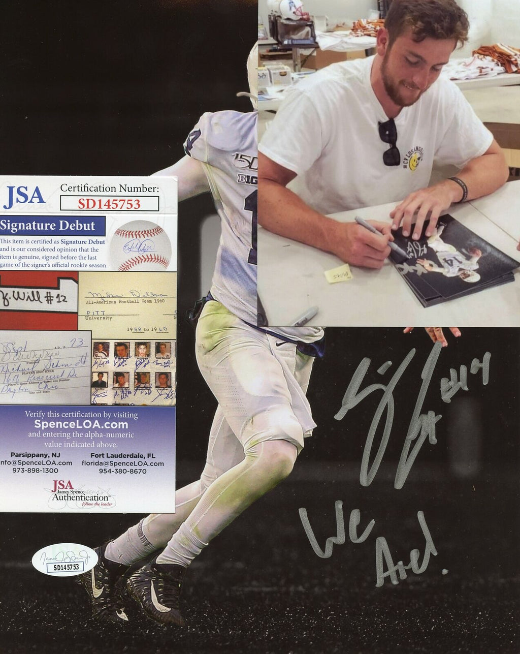 Sean Clifford Penn State PSU Signed/Inscribed "We Are!" 8x10 Photo JSA 162392