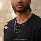 Birthstone Tag Necklace - Silver