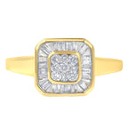 10K Yellow Gold Diamond Cocktail Ring (1/2 Cttw, I-J Color, SI2-I1 Clarity) - Size 6