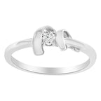 10K White Gold Diamond Promise Ring (1/10 Cttw, H-I Color, SI2-I1 Clarity) - Size 6