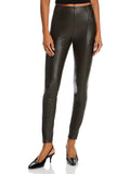 Lysse Textured Faux Leather Leggings Green Size XS