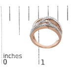 .925 Sterling Silver Diamond Accent Crossover Ring (I-J Color, I2-I3 Clarity)