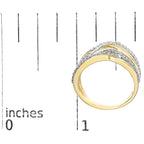 .925 Sterling Silver Diamond Accent Crossover Ring (I-J Color, I2-I3 Clarity)