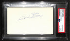 Earl Strom HOF Signed/Auto 3x5 Index Card NBA Referree PSA/DNA 188564