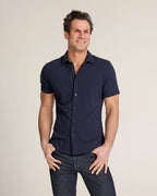 Abbott | Men's Button-Down Pique Cotton Shirt