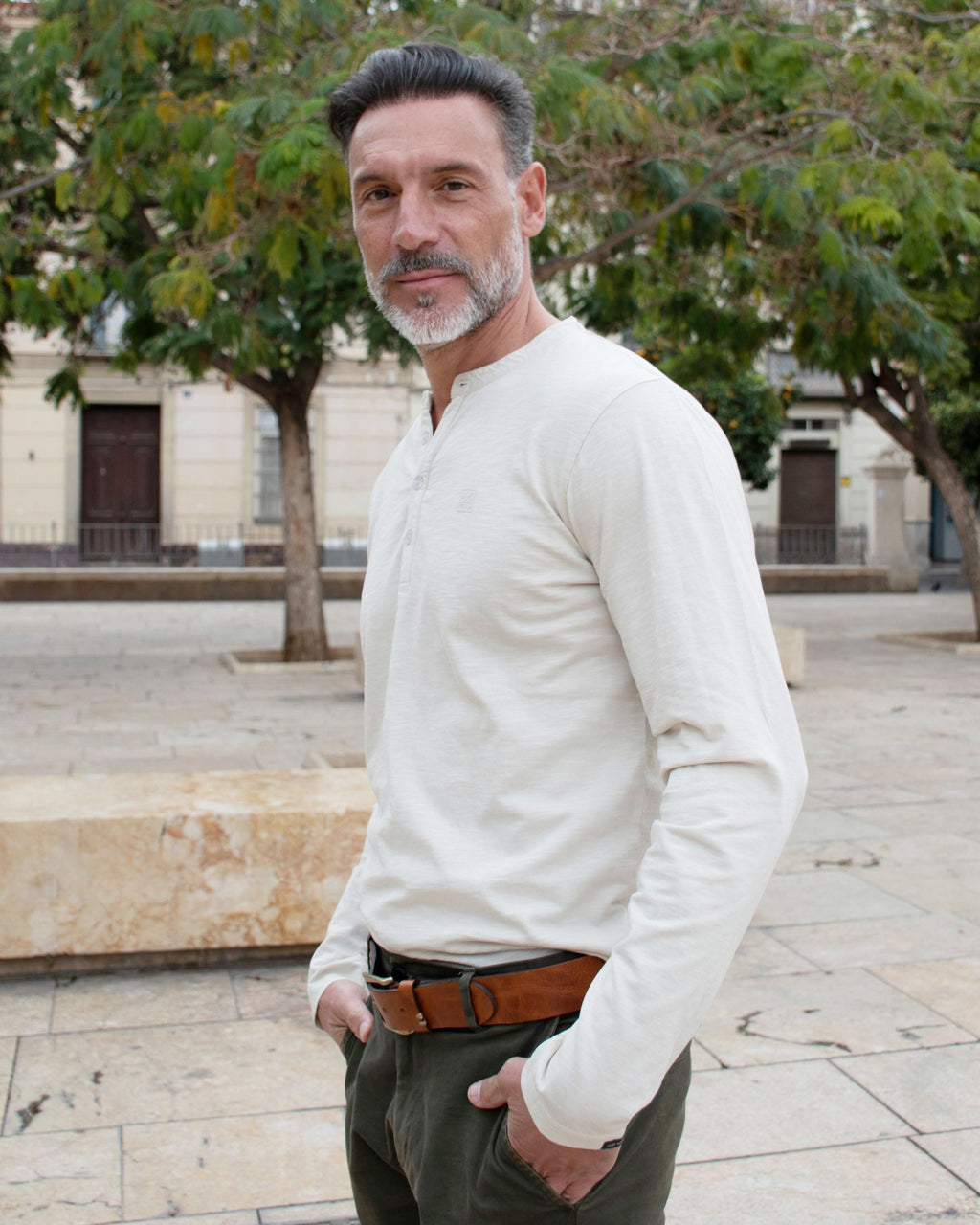 Fline | Long Sleeve Henley T-Shirt