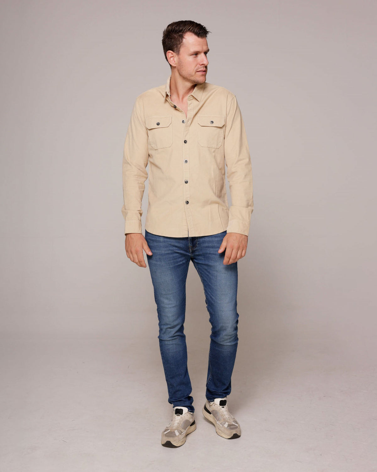 Eagle | Stone Men's Tailored Shirt Jacket